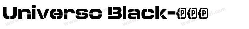 Universo Black字体转换